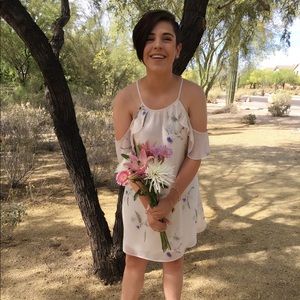 Cremé Floral Spring Dress